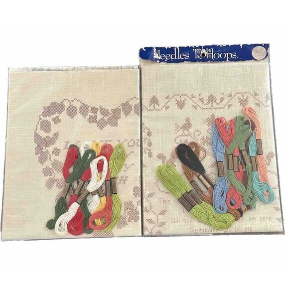 Needles N Hoops 2 Pack Cross Stitch Strawberry Heart No. 282 274 Crafting - Picture 3 of 3